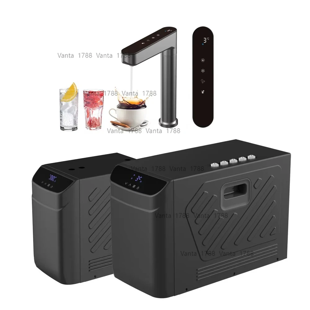 5 in 1 Filter Chilled Sparkling Boiling Water Tap System Brass Instant Hot Kitchen Faucet Brushed Gold Boiling Water Tap