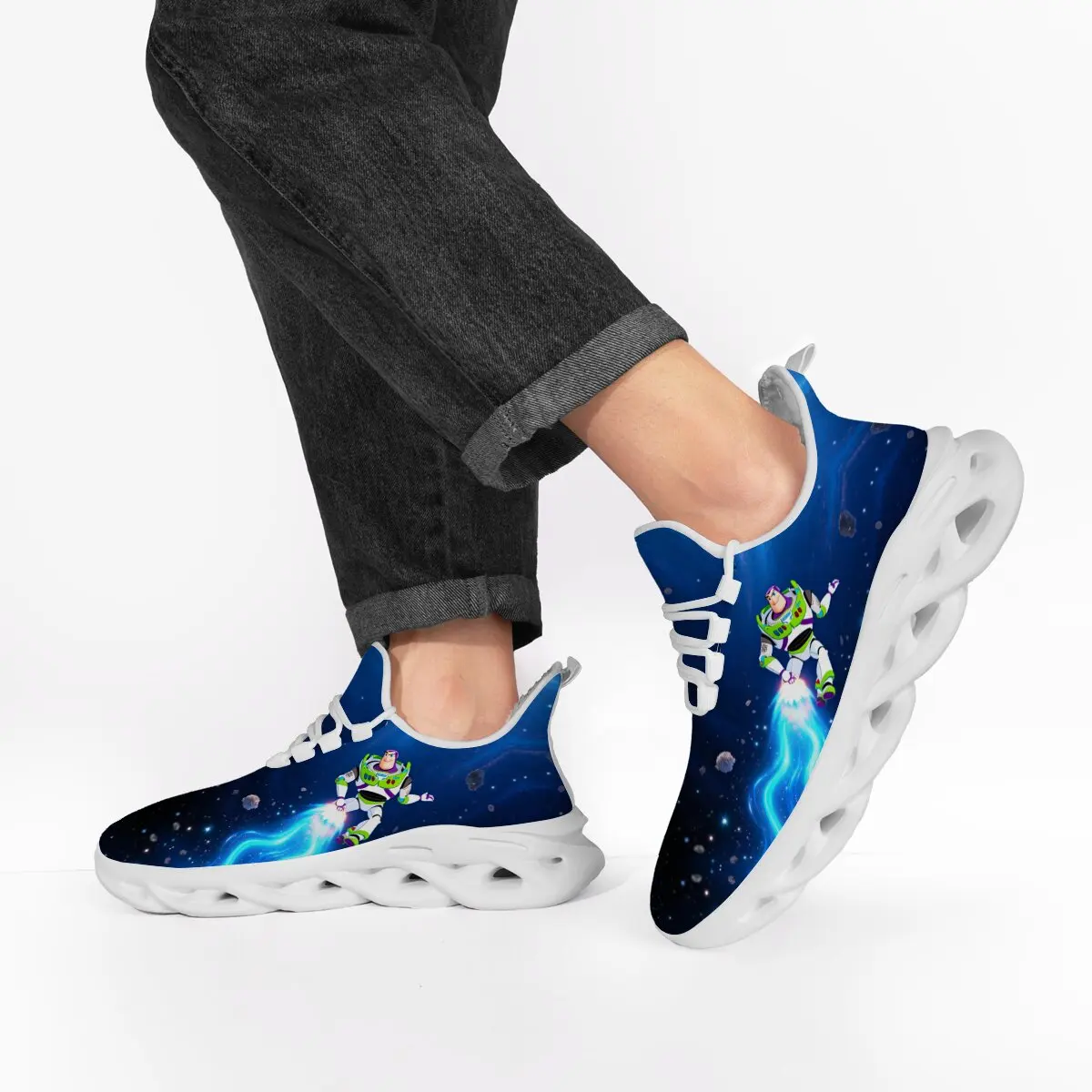 

Mens Walking Shoes 2025 Lightweight Buzz Lightyear Space Astronaut Fleece Lined Running Shoes Comfortable Athletic Sneakers
