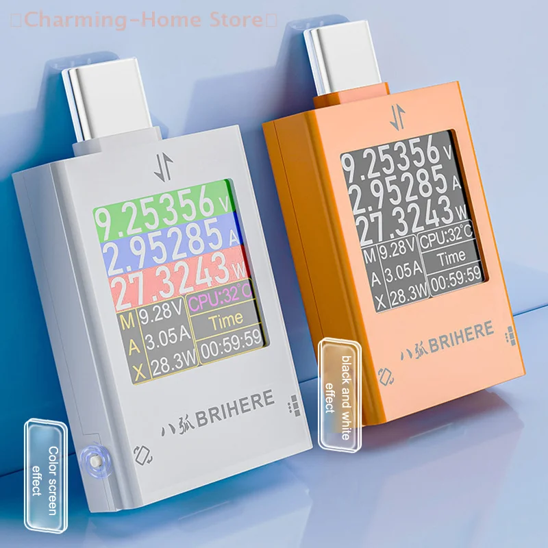 

Многофункциональный цифровой тестер зарядки Type-C для мобильных телефонов, измеритель напряжения, тока и мощности DC 4.5-50В 12А