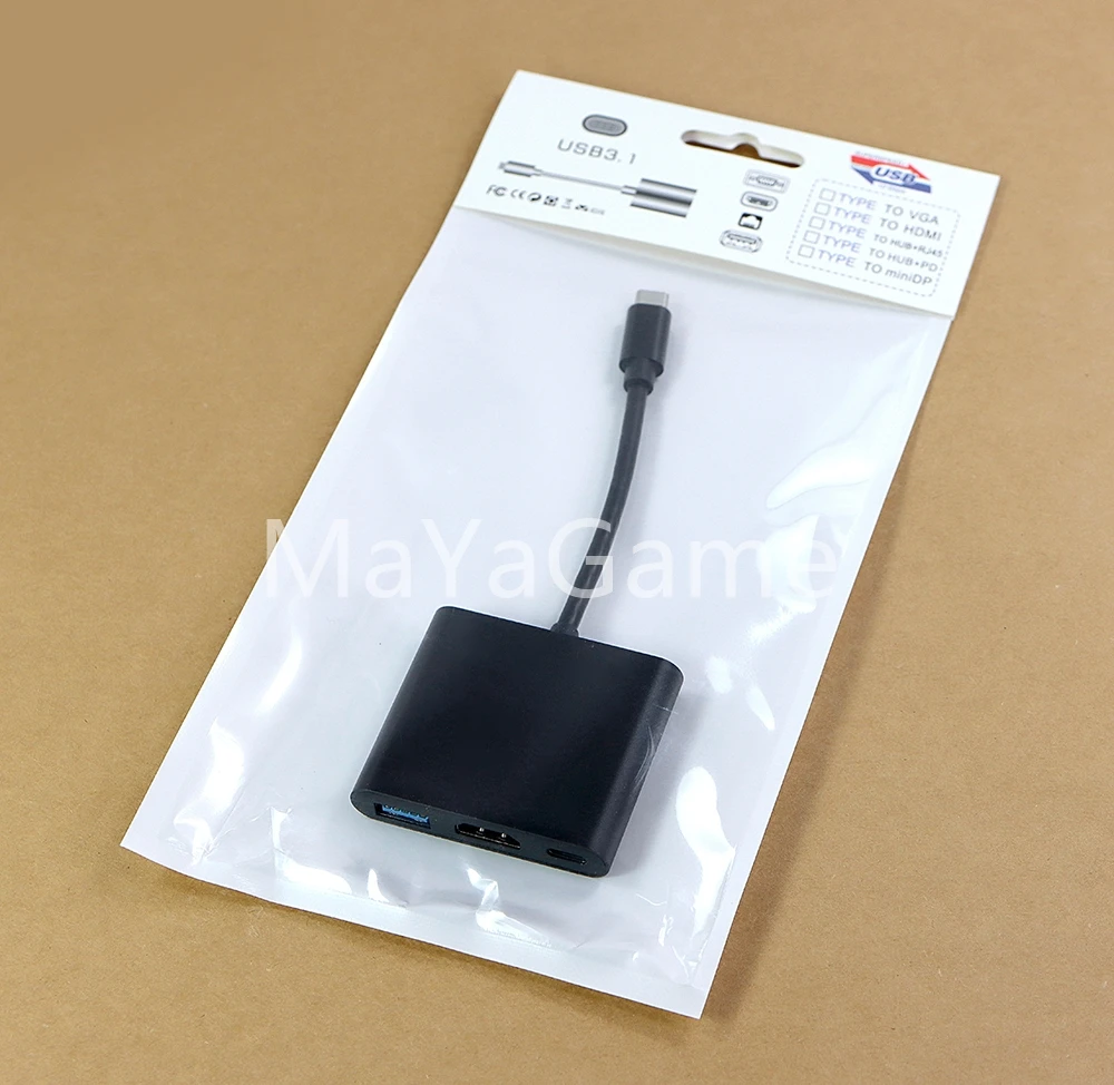 1pc ポータブルドック USB Type-C to HDMI 互換アダプターハブコンバーター 4K HD 転送スイッチ用