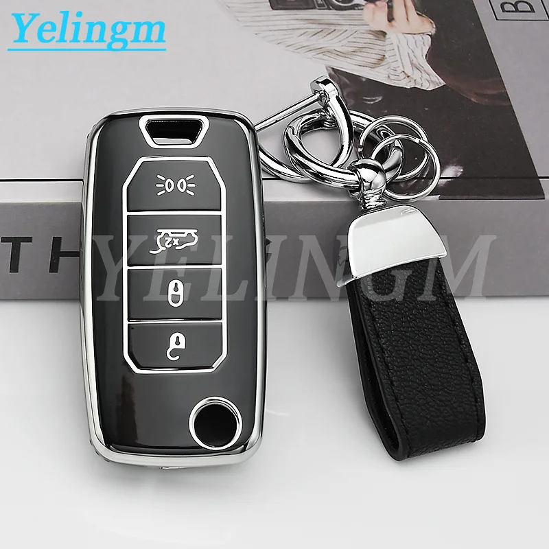 Étui de clé télécommande pour Jeep Cherokee Compass S Renegade Grand Commander pour Dodge Journey Challenger Jcuv Charger