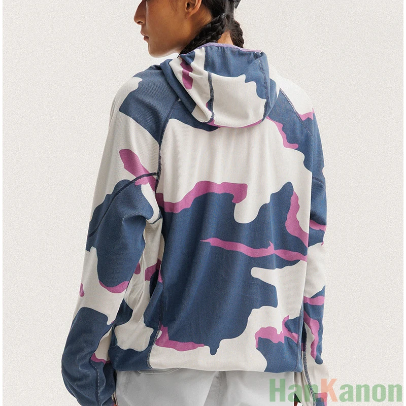 سترة رياضية خارجية خفيفة الوزن وسريعة الجفاف بغطاء للرأس من الصوف بتصميم للجنسين مع خيارات متعددة الألوان للتخييم في الهواء الطلق #2