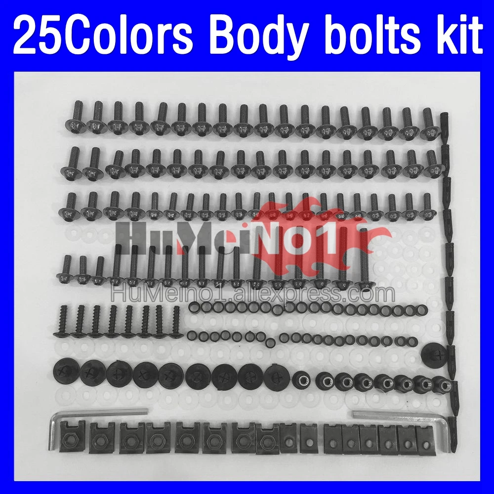 268ps Fairing bolts full screw kit For HONDA VFR800 Interceptor VFR 800 VFR800RR 98 99 01 1998 1999 2001 Body bolt screws Nuts