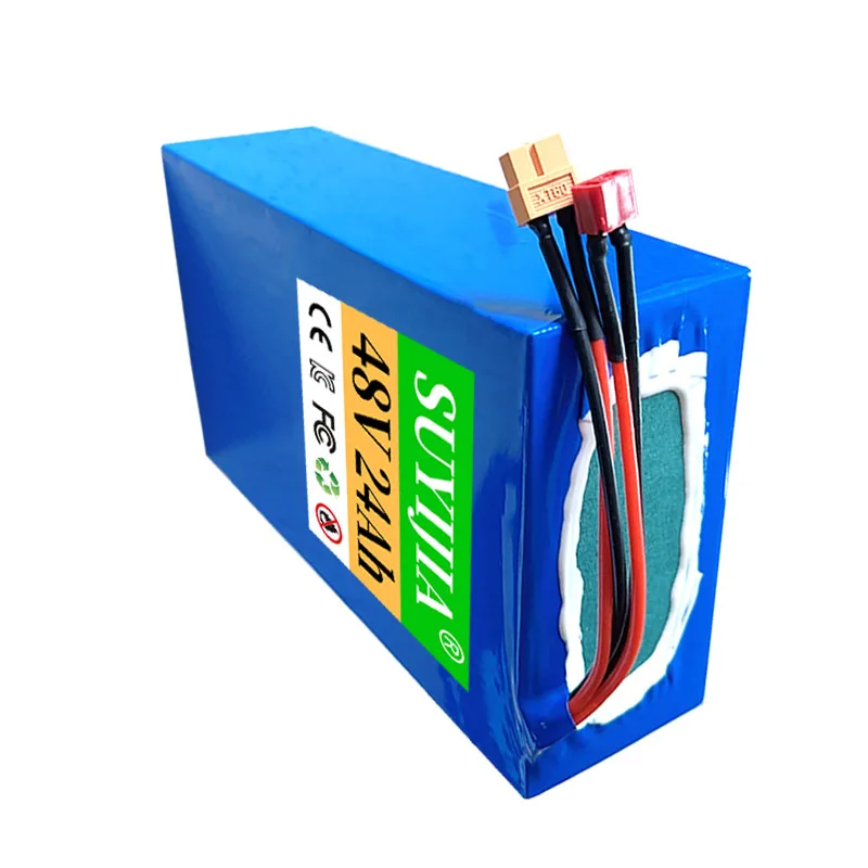 Brand New 48V 24Ah XT60 13S7P Lithium-ion Battery Pack 48V 24000mAh 250-1000W Battery, Built-in BMS Intelligent Protection Board