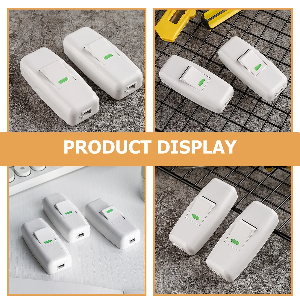 

10Pcs Stable Performance Bedside Table Lamp Switch for Various Lighting Equipment Durable Copper Plastic Light Switch