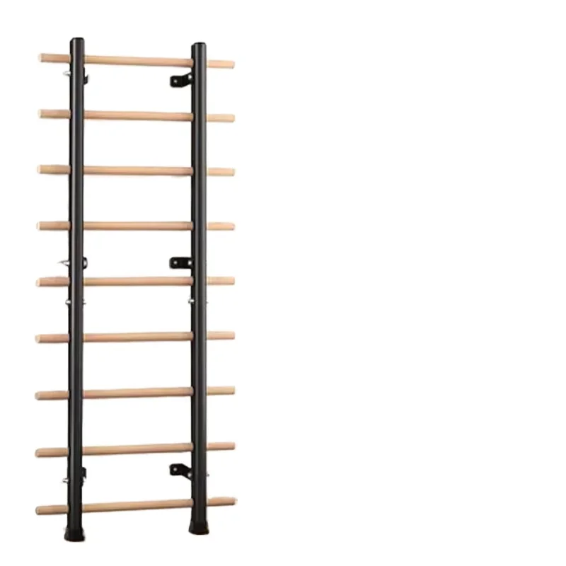 Gym Fitness Rod Wall Mounted Wooden Swedish Ladder