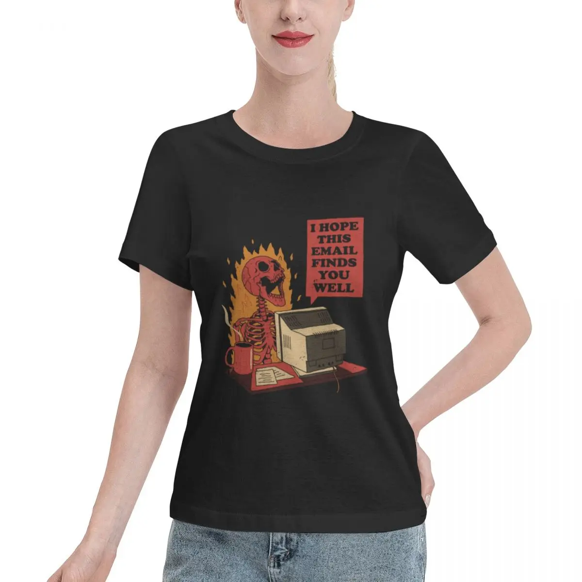 New Arrival You Got Mail Boxy Women's T-shirt Versatile Wear Non Fading Tee