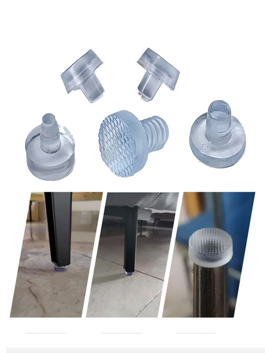 4.6mm~12mm Rubber Embedded Hole Plug Furniture Chair Sofa Feet Bottom hole Cover Anti slip Foot Mat Anti collision
