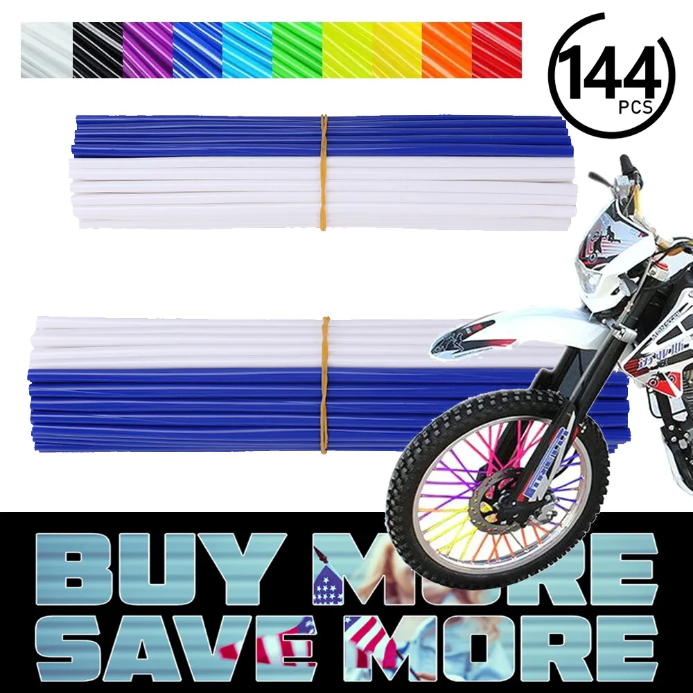 72PCS 24cm Universal Dirt Bike Speichen Abdeckungen Motorrad Felge Speichen Wrap Kit Skins Schutz Abdeckung Für motocross Fahrrad