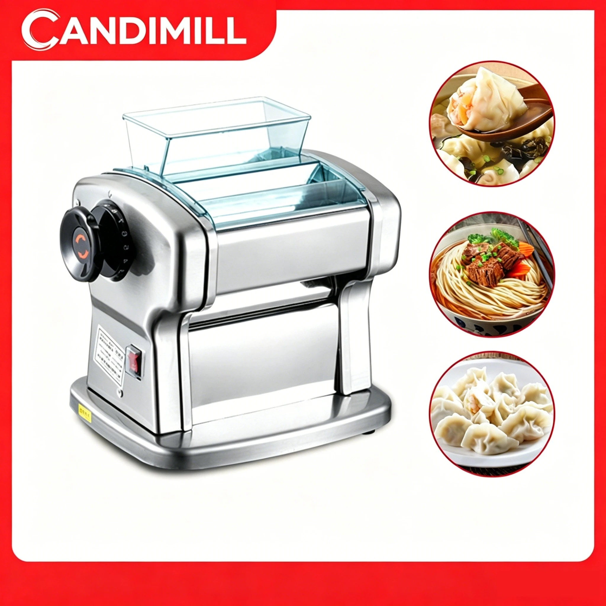 

Household & Commercial Stainless Steel Automatic Noodle Maker Electric Dough Roller Multifunctional Pasta Press Machine