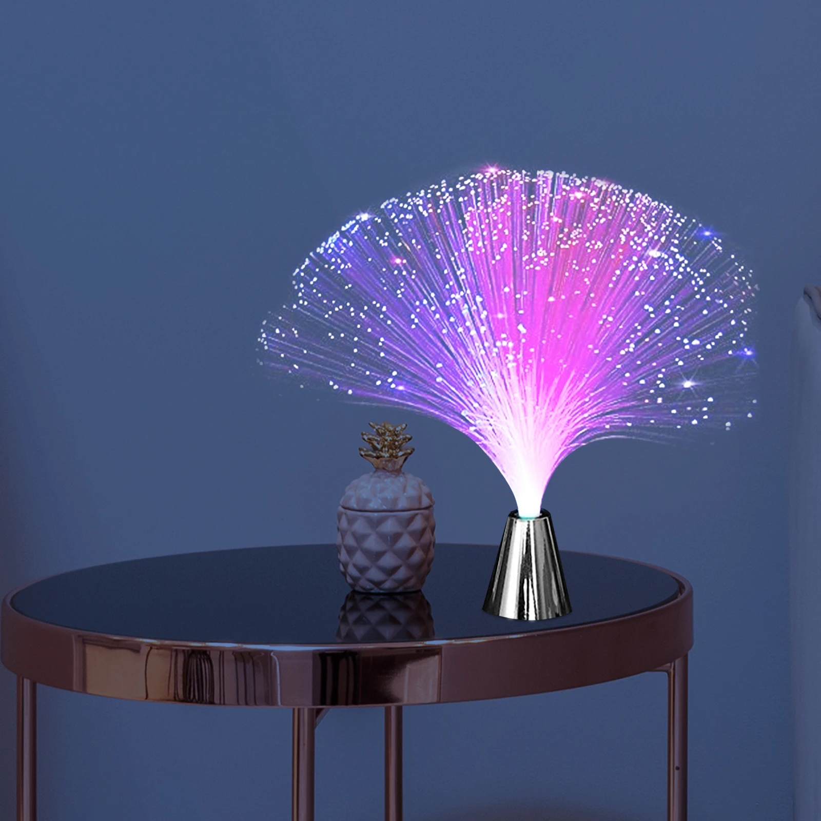 4 قطعة LED الألياف البصرية مصباح اللون تغيير تأثير الإضاءة الزخرفية لحفل عشاء غرفة نوم المنزل الألياف البصرية الخفيفة