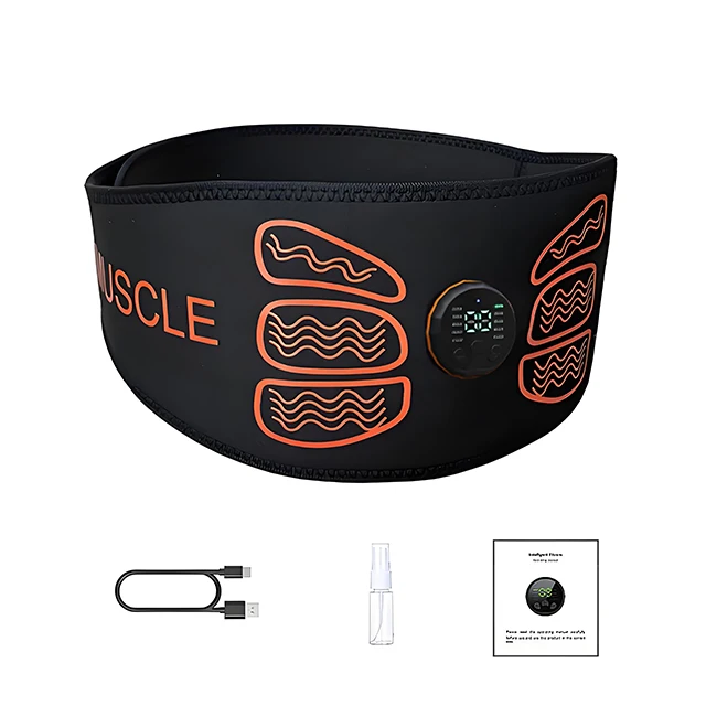 Buikspiertoner EMS Spierstimulator Elektrische verstevigende riem Taille Trainer USB Opladen Lichaamsgewichtsverlies Fitness Massager
