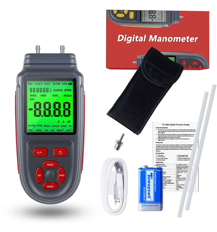 Digital pressure gauges Differential HVAC Water Oil Gas Digital Hydraulic Pressure Gauge