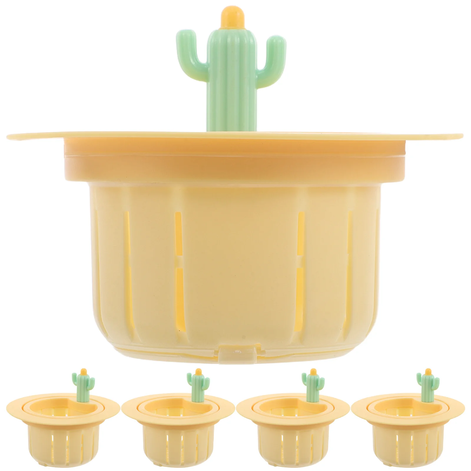 5 قطعة شكل الصبار مصفاة حوض المطبخ سلة استنزاف الغذاء الماسك تصفية صافي للمنزل المطبخ الحطام جمع الأنابيب تسد #4