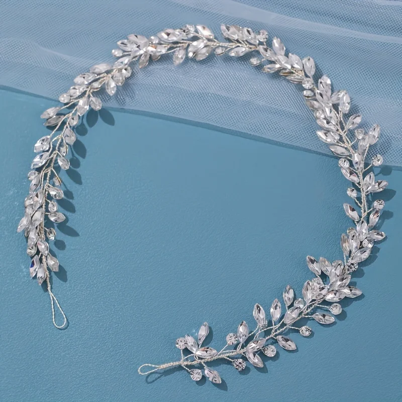 Crystal Hair Vine Headband Tiara For Women Party Rhinestone Hairband Headband Bridal Wedding Hair Accessories Jewelry Vine Tiara