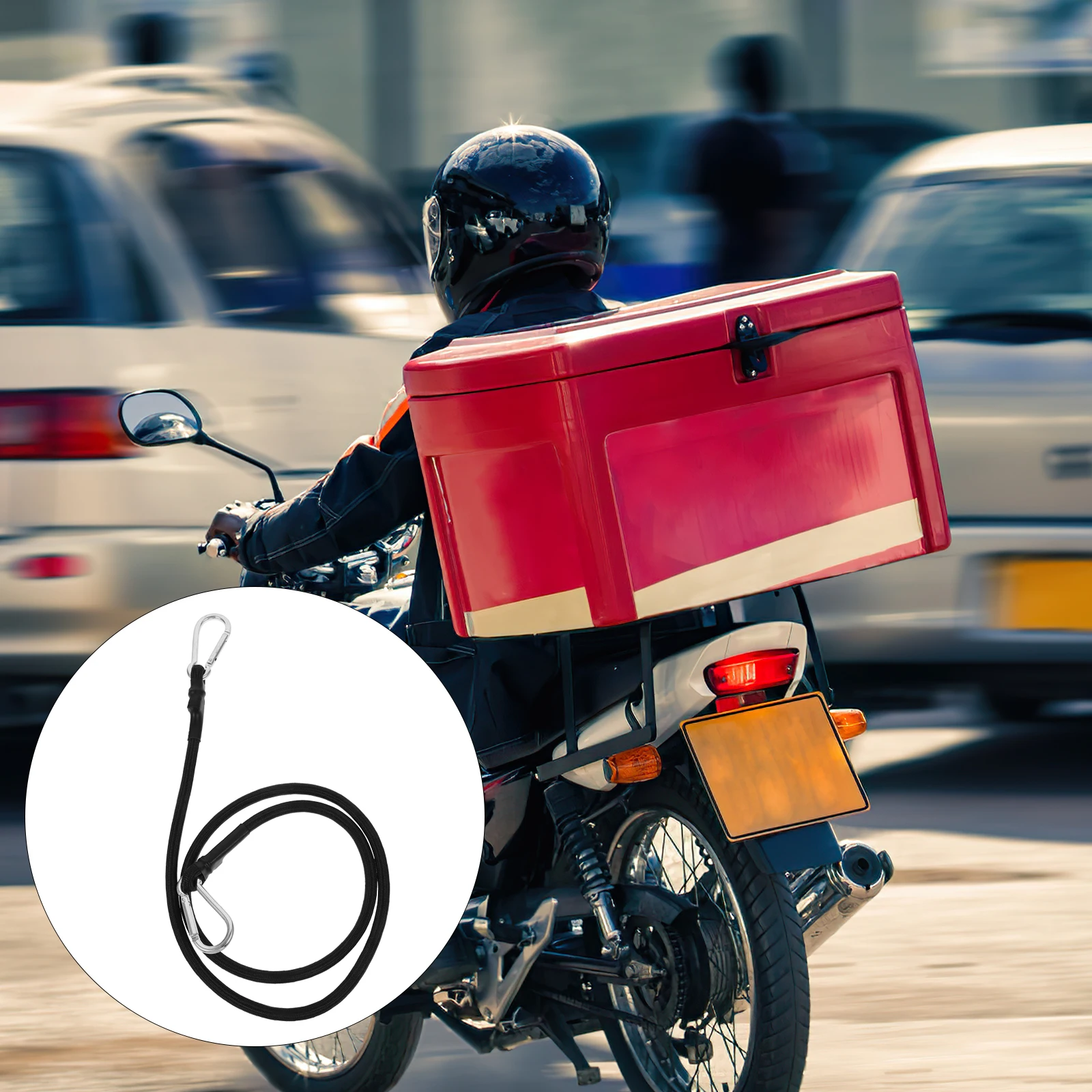 Elastyczny pas mocujący do bagażu z karabińczykami, mocny sznurek do wiązania, akcesoria do motocykla, roweru, samochodu elektrycznego, na kemping, wędrówki.