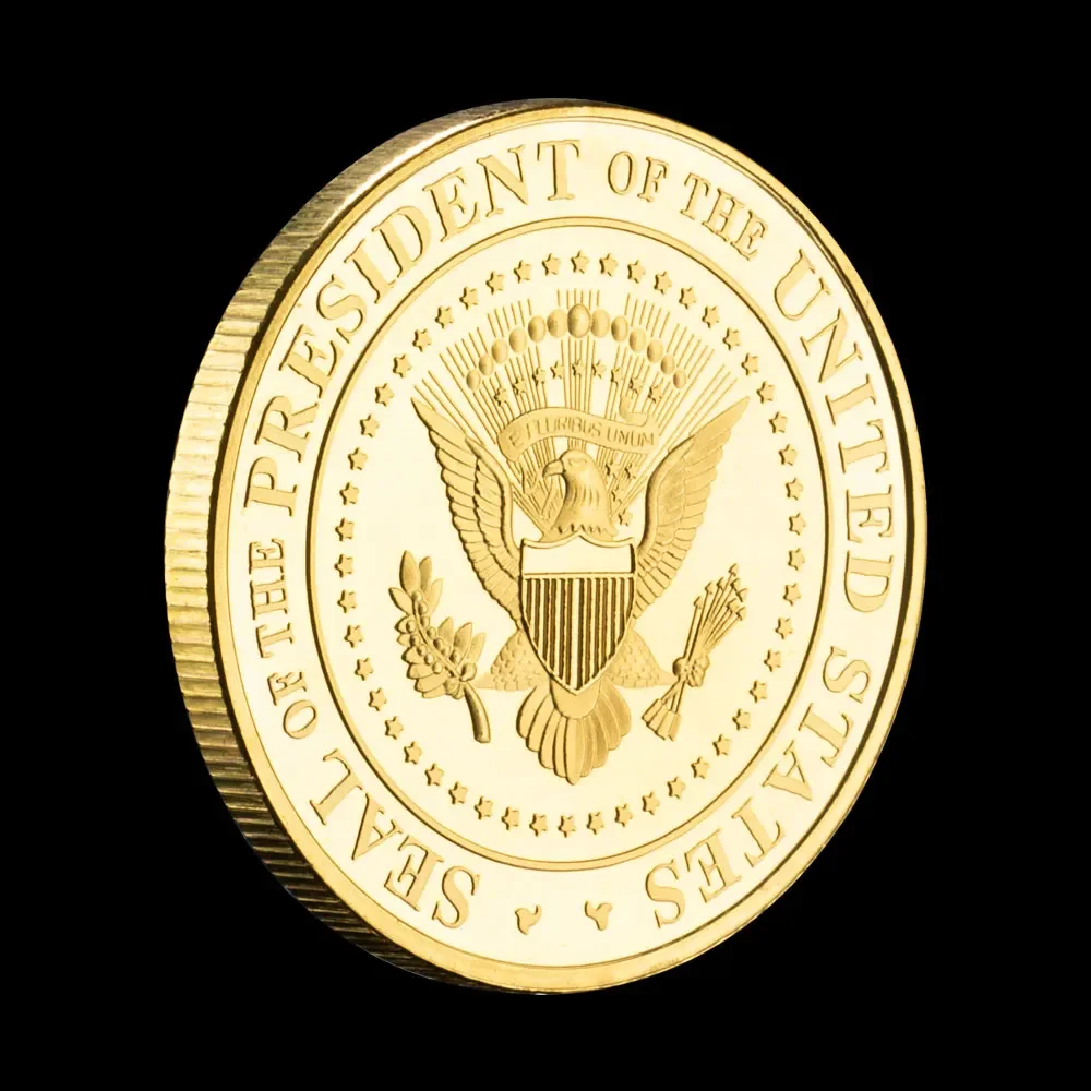 Donald Trump Gold Coin Gold Plated Collectable Coin and Case Included Second Presidential Term 2025 - 2029 Commemorative Coin