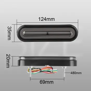三合一摩托車LED尾燈,紅+黃後煞車燈附方向燈和日行燈,適用於摩托車、越野摩托車、沙灘車、多用途車。 8 最佳銷售 摩托車燈 - №7