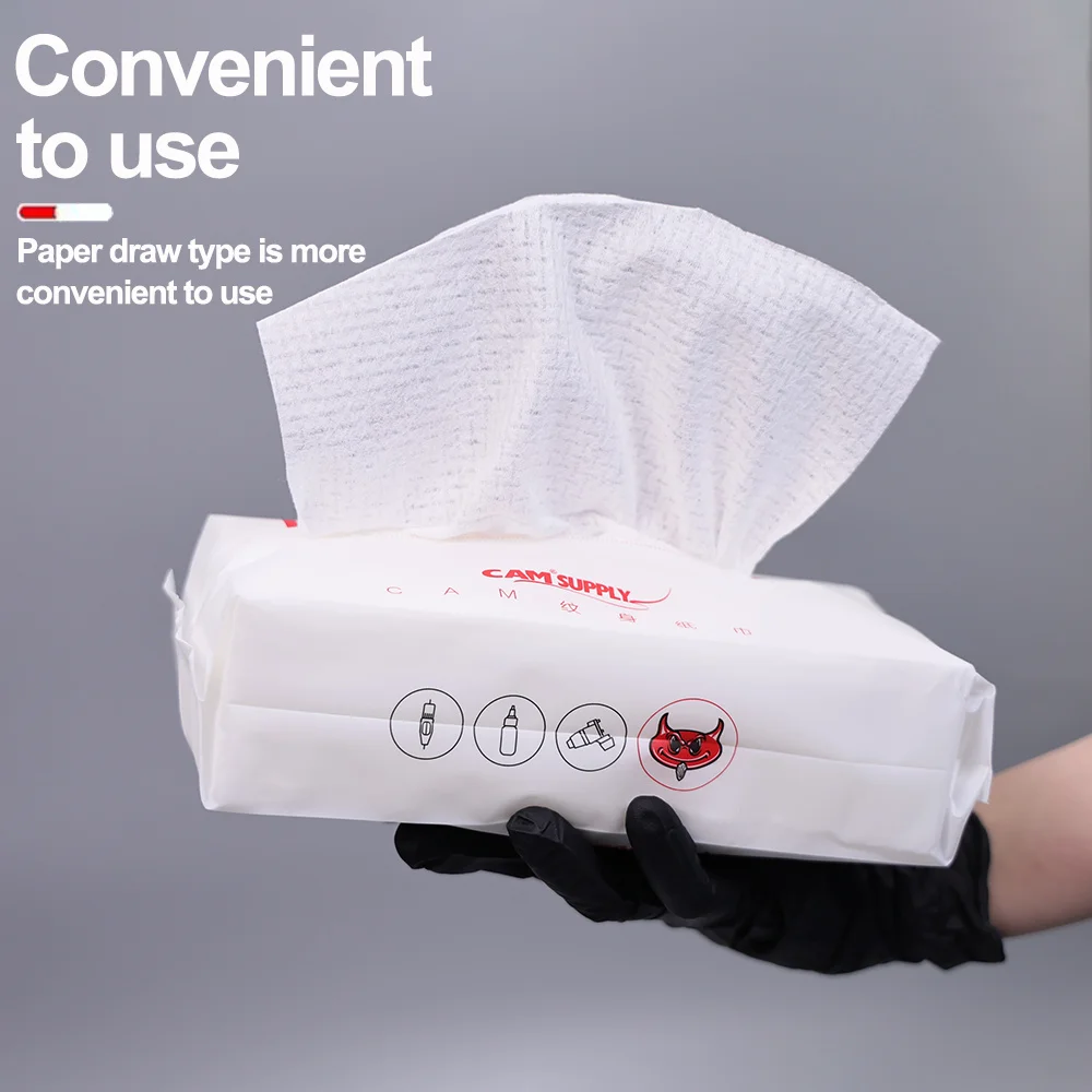 

BRONC White Ultra-Soft Disposable Tattoo Wipe Paper Soft Tissue Towel Body Art Cleaning Makeup Tattoo Supplies Accessories