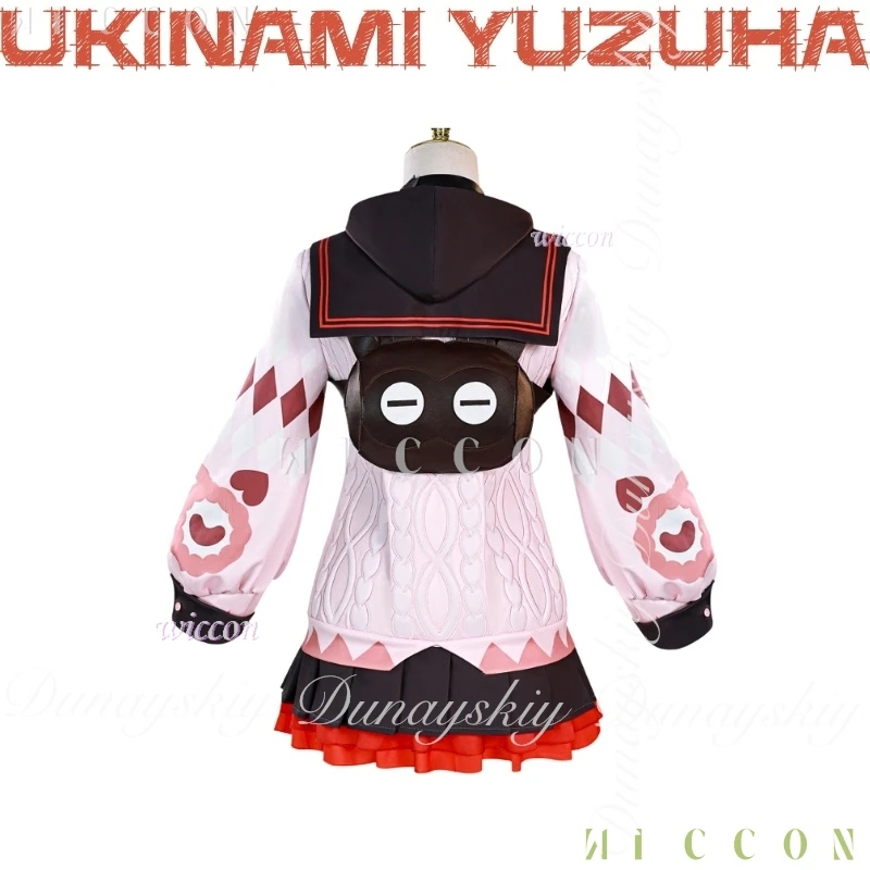 أزياء الهالوين Zenless Zone Zero Game Ukinami Yuzuha التأثيرية كسمات مادية تدعم الشخصية شعر مستعار أحمر disfraz أزياء تنكرية