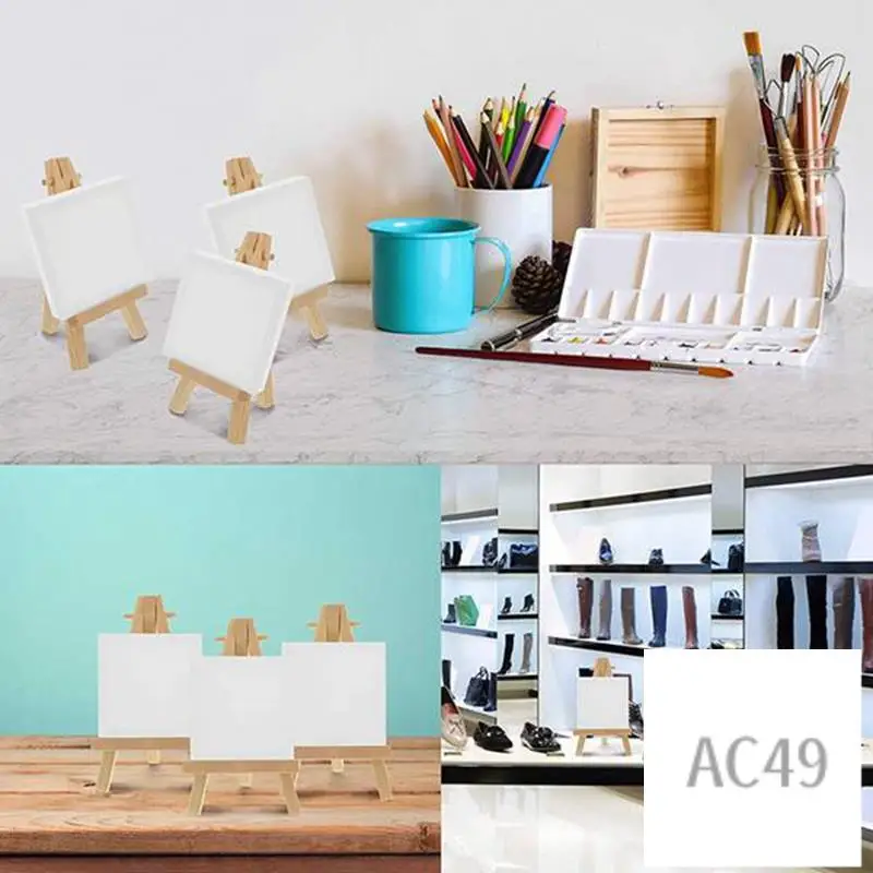 

C9-40 Mini DIY Wooden Frame Artist Wooden Easel Wedding Table Card Stand Display Stand Party Decoration 15X8cm Easel