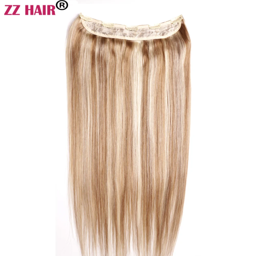 ZZHAIR 100% Braziliaanse Human Remy Hair Extensions 16 "-24" U-pcs Set 100g-200g Clips in Een Stuk Natuurlijk Recht