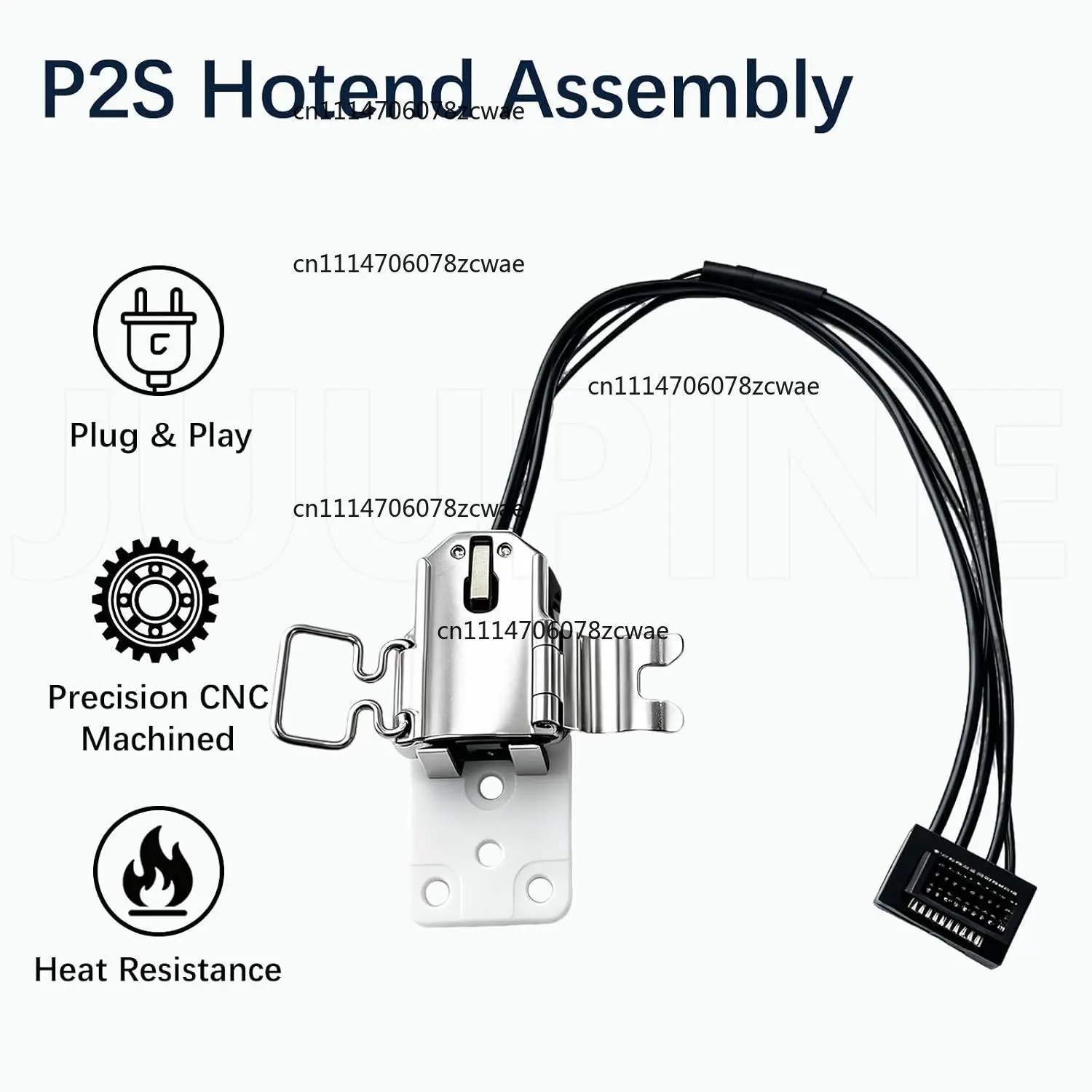 For Bambu Lab P2S Hotend Heating Assembly Kit All Metal Base Clip with Thermistor 2200°C Heat-Resistant 3D Printer Accessories