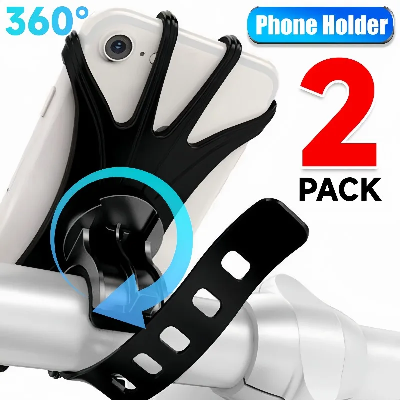 

Силиконовые держатели для телефонов на велосипед и мотоцикл, с поворотом на 360°, портативные крепления для телефонов Xiaomi и iPhone