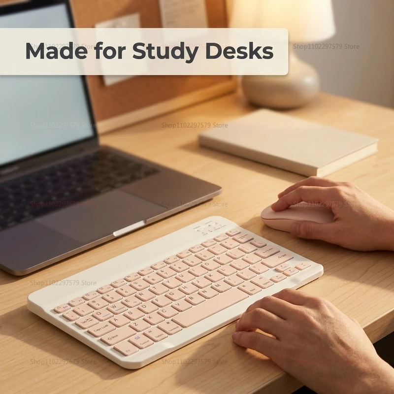 Wireless Bluetooth Keyboard and Mouse Set for iPad Android Samsung Huawei Tablet Phone with Backlit Multi-Device Compatibility