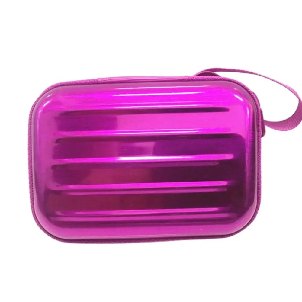 Cute Square Tinplate Coin Purse Headphone Bag Zipper Lipstick Storage Bag Change Purse Earphone Pouch Suitcase Wallet Ladies