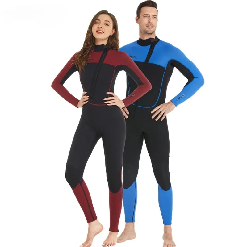 Diving Suit Wetsuit Men Women 3mm Neoprene with Front Zipper   Winter Swimming  for  Suring