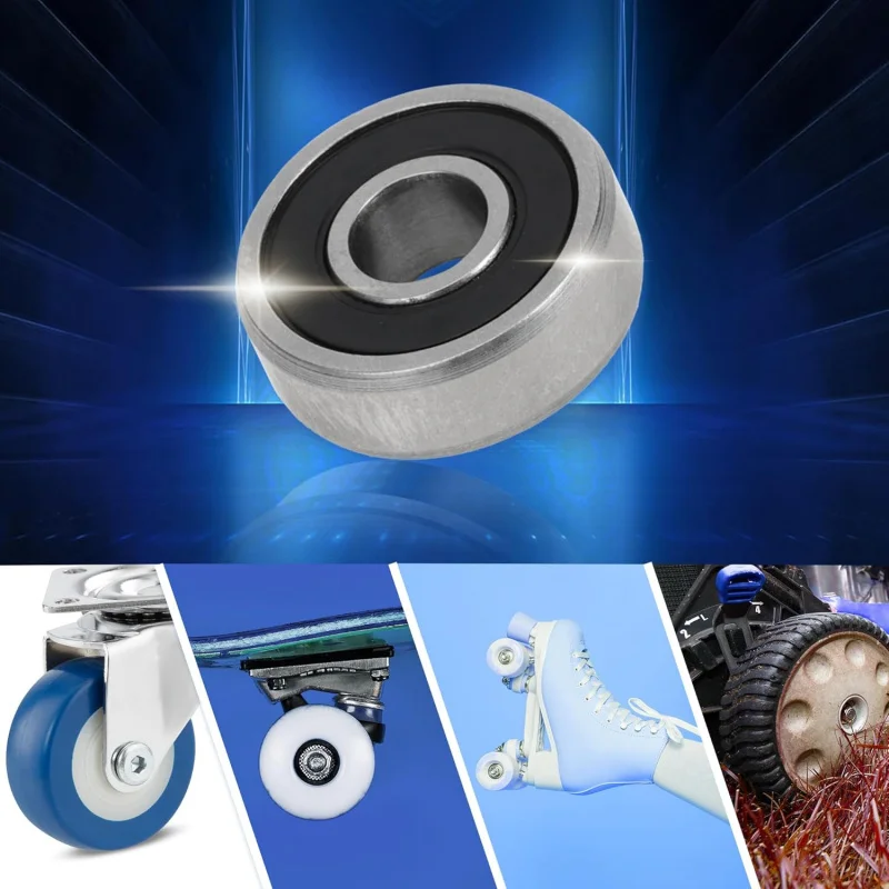 Радиальные шарикоподшипники 604-2rs P6 4x12x4 мм, смазочные подшипники, двойное резиновое уплотнение, черный, серебристый тон, скутер - упаковка из 10 шт.