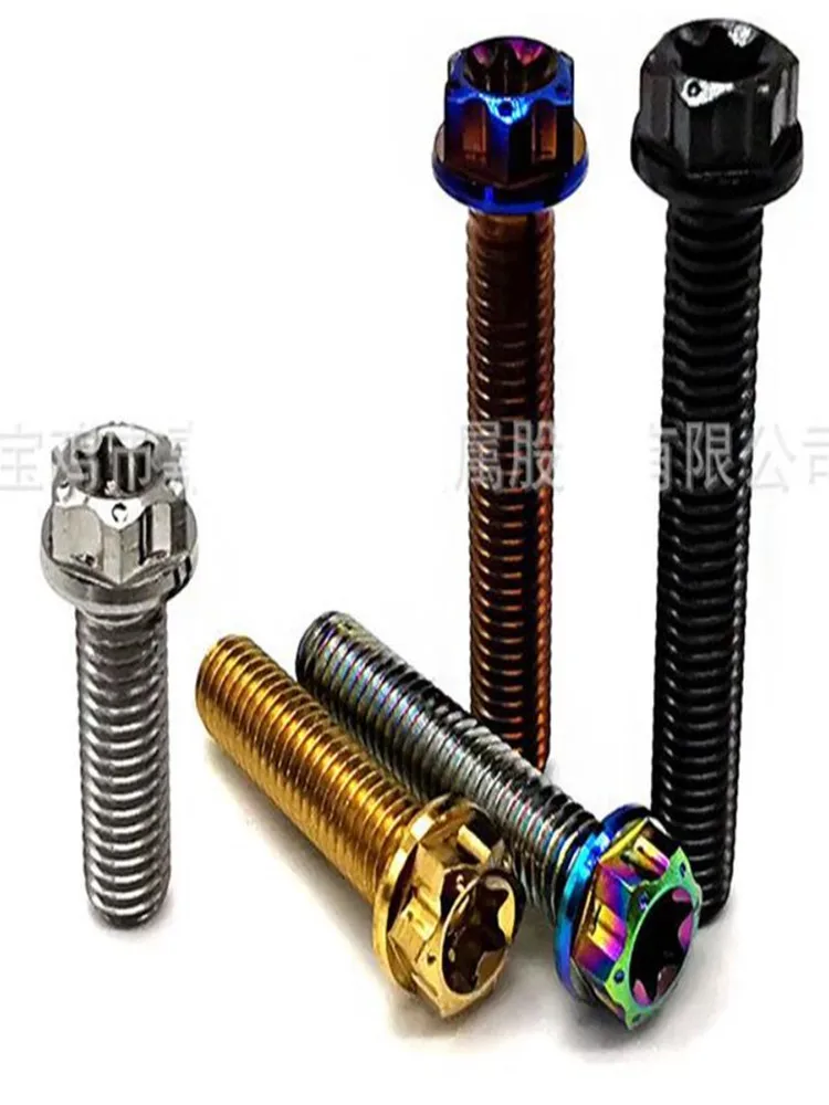 4 Stück M6 M8 M10 Flansch Sechskant-Torx-Schrauben für Motorrad-Bremssättel – Detail 2