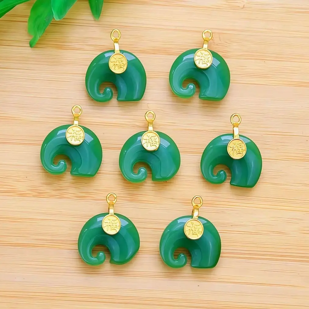 High-quality Natural Hetian Jade Elephant Corn Pendant Wholesale for Women, Birthday and Anniversary Jewelry, Everyday Wear