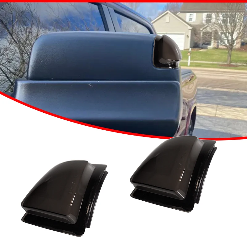 For Dodge Ram 1500 2500 3500 Front Mirror Turn Signal Light Lens Amber LED Side Mirror Turn Signal Lights White DRL