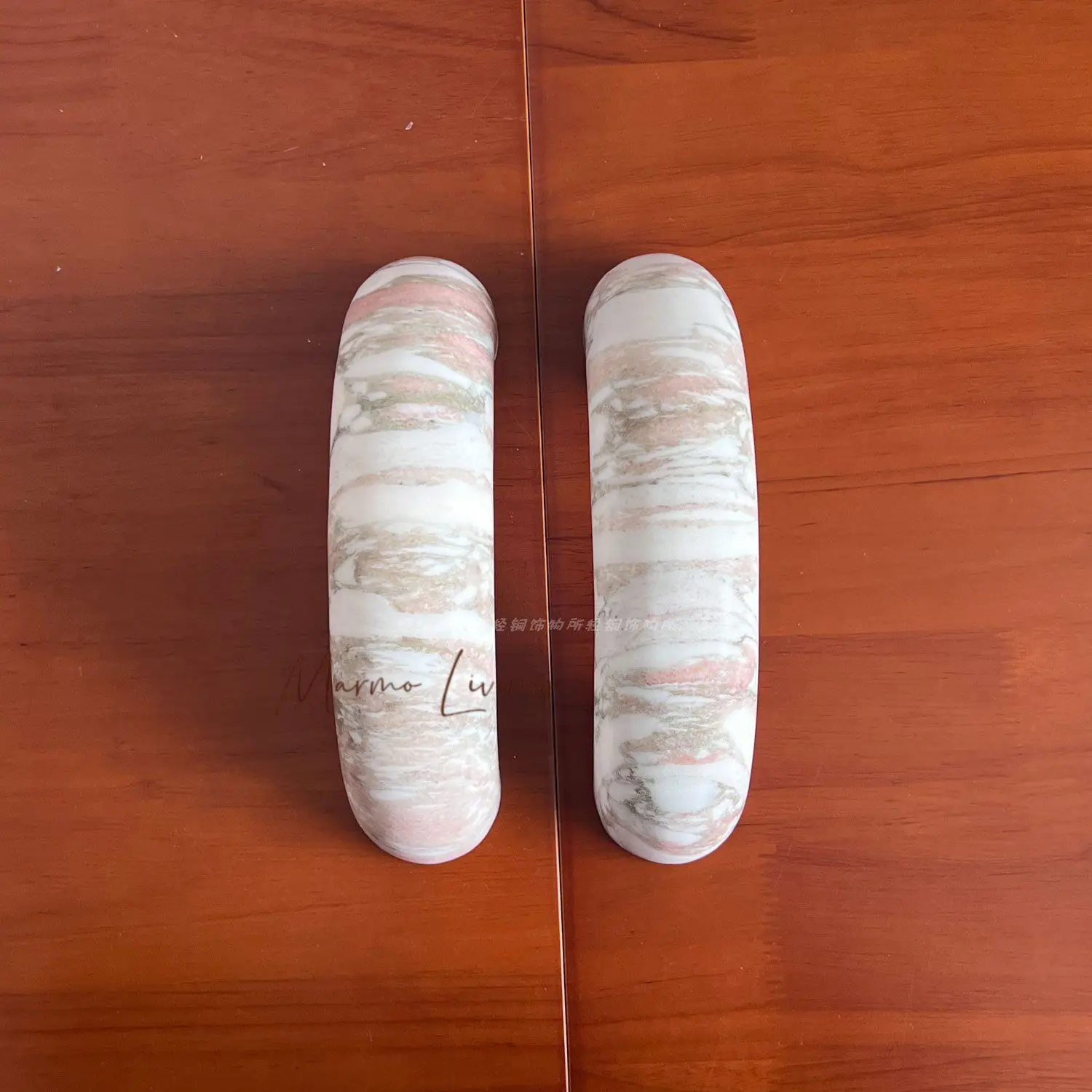 

French High End Travertine Handle Wabi Sabi Style Drawer Cabinet Natural Marble Handle Unique Entrance Pull Villa Decoration