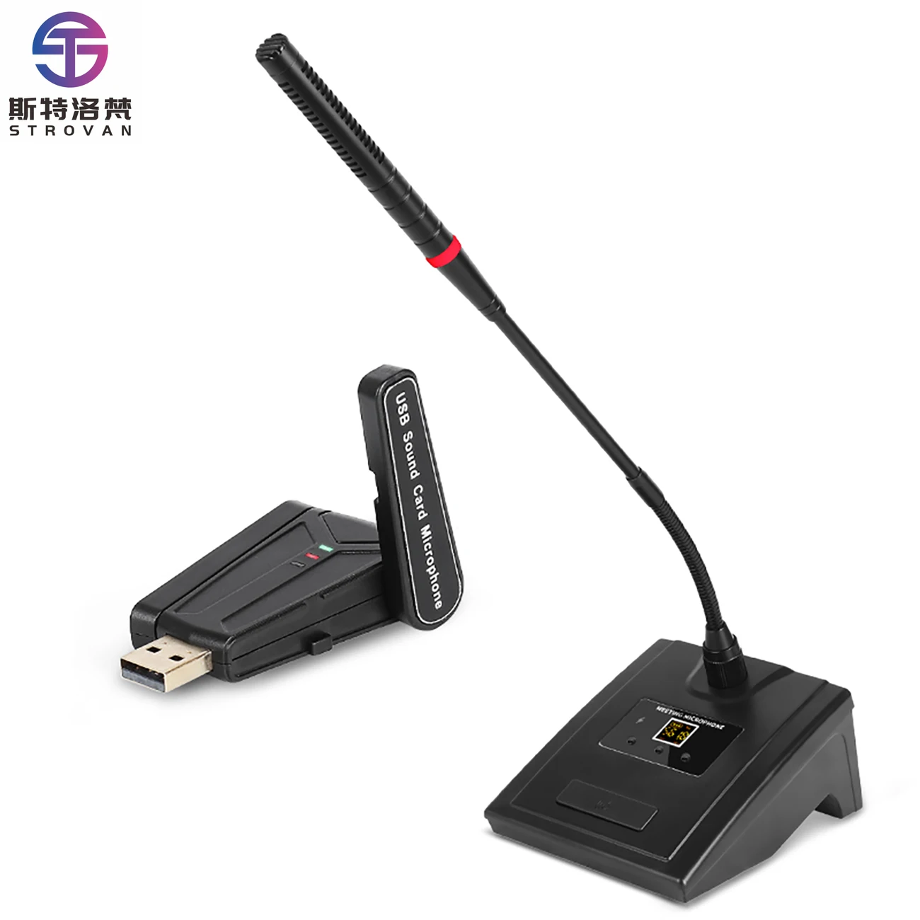

UHF Wireless Desktop Gooseneck Condenser Microphone for Teaching and Speech for Meetings and Conferences