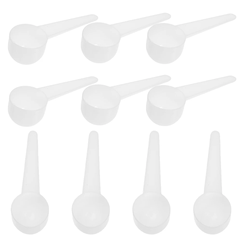 

50 Pcs Milk Plastic Measuring Spoons Convenient Scoop White Scoops Grams