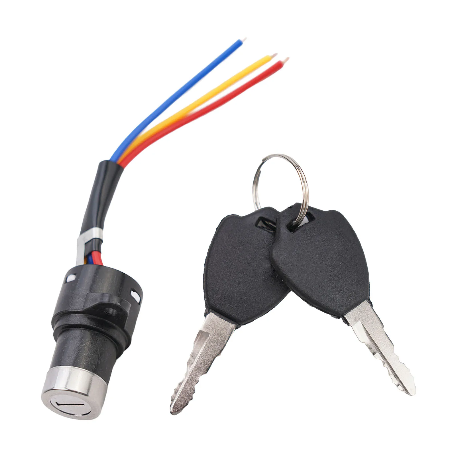 

Electric Bicycle Ignition Key Switch Big/middle/small Head Lock 3 Wire Series For E-Bike Vehicle Power Lock+Key Accessories