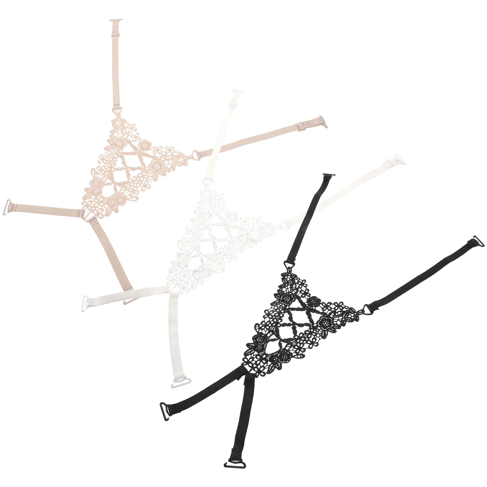 3-teilige weiche BH-Träger, Ersatz, abnehmbar, verstellbar, rückenfrei, BH-Zubehör für trägerlose Kleider, bequem, elastisch