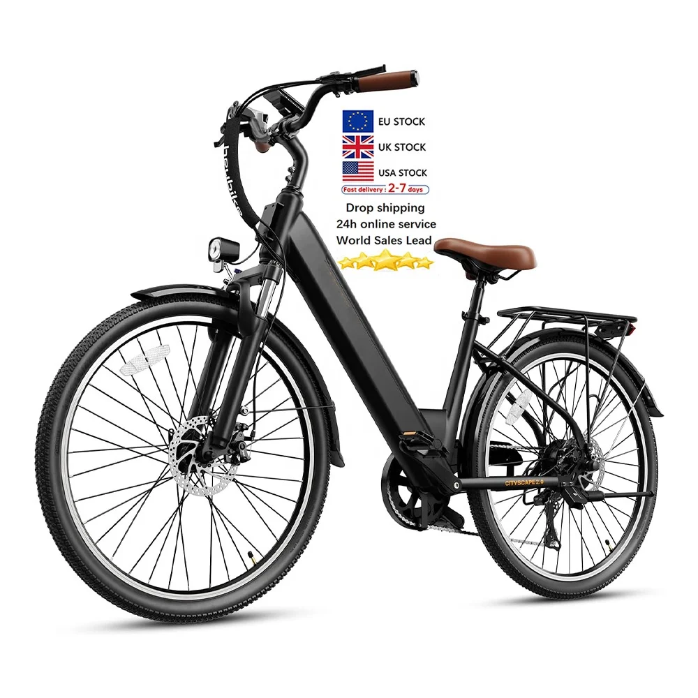 

CS20 E-bike 250W EU Warehouse City 26inch Retro Electric Bike Cheap Lady Ebike VOMO E Bike