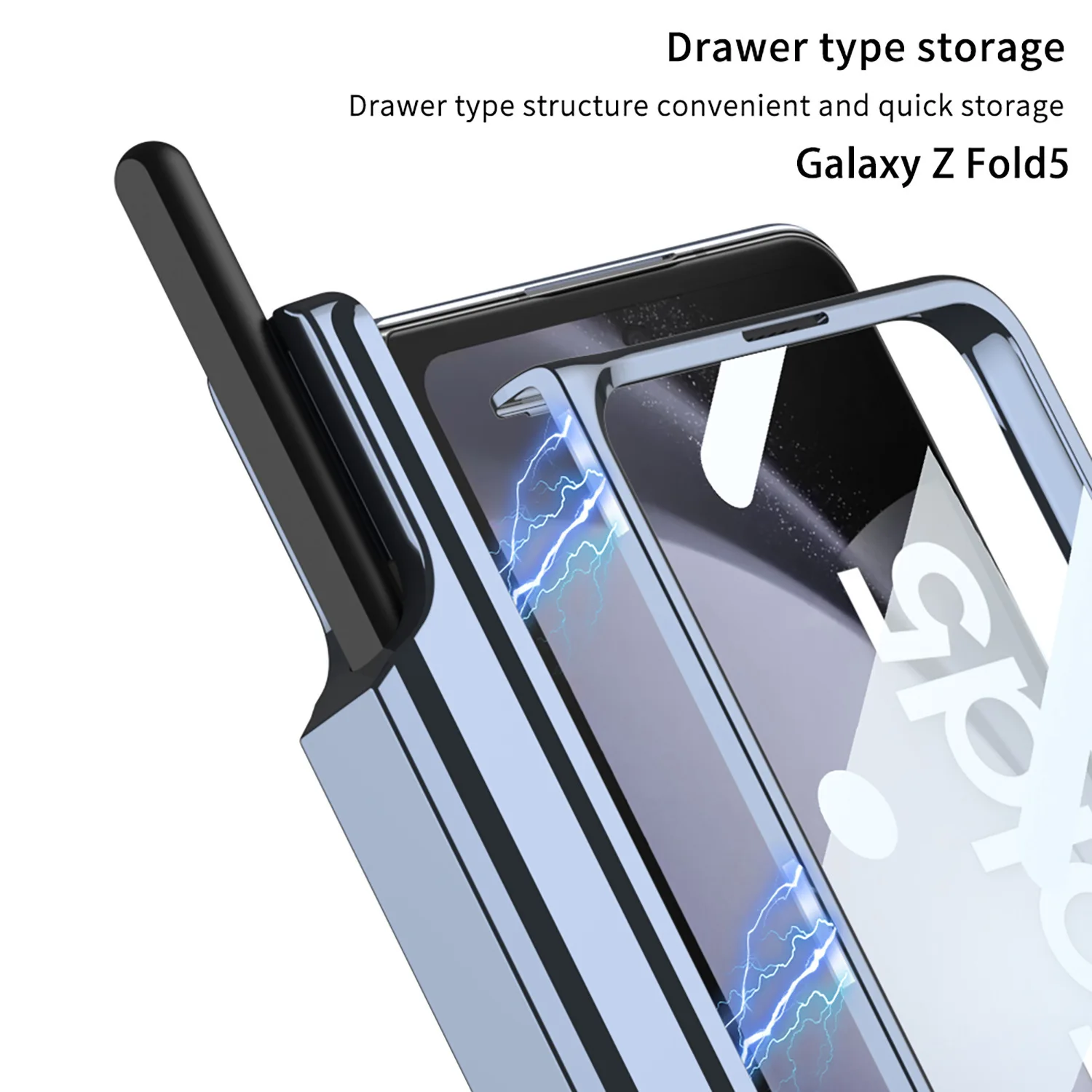 Pouzdro pro Samsung Z fold5 s pero drážka magnetický bezdrátový nabíječka stánek lastura blána integrovaný all-inclusive ochranný obal