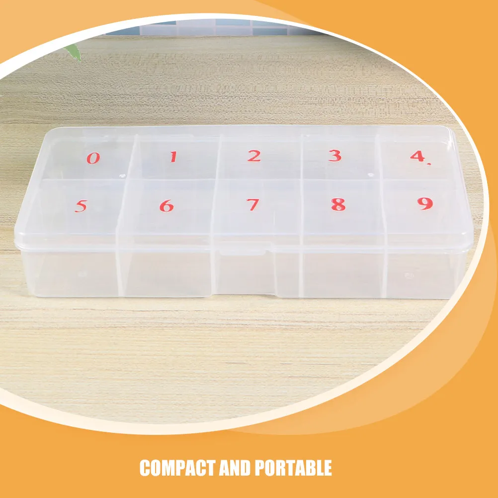 2Pcs Nail Art Storage Box Large Capacity Double Layer Organizer for False Nail Tips Accessories Manicure Tools Holder Plastic