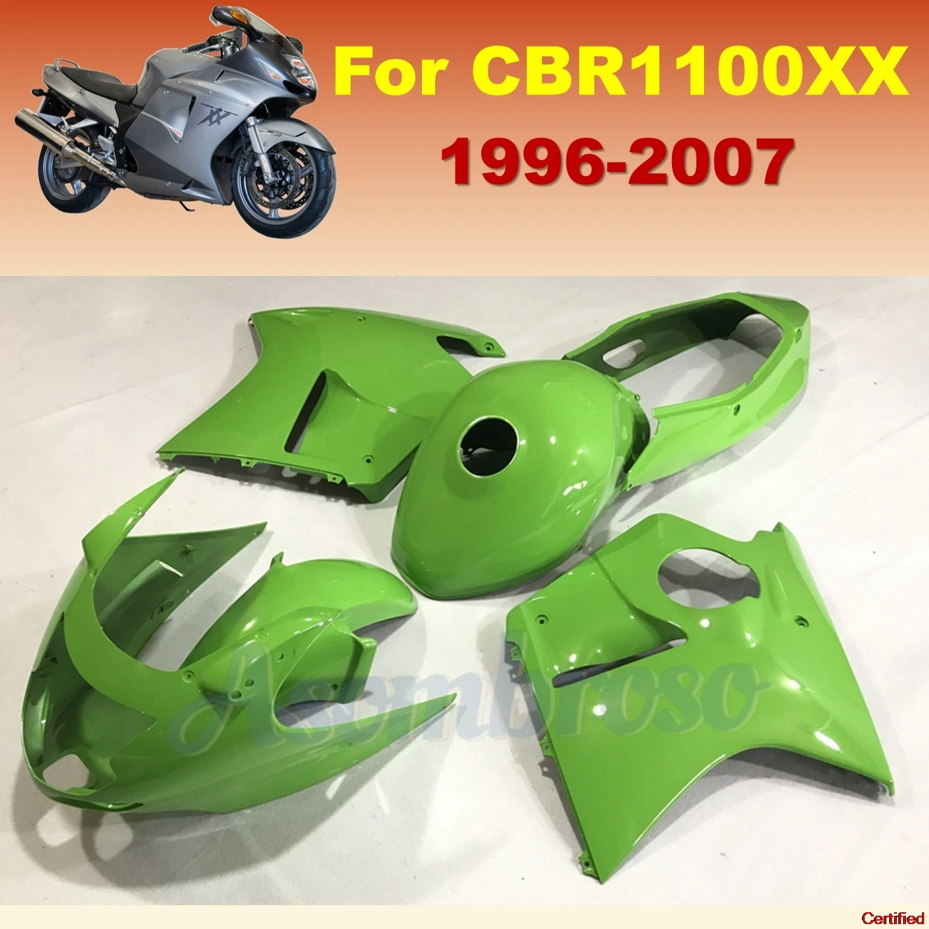 Motorradverkleidungen aus ABS-Kunststoff für CBR 1100XX CBR1100XX 1996–2007, 1998, 1999, 2000. Komplettes Verkleidungsset