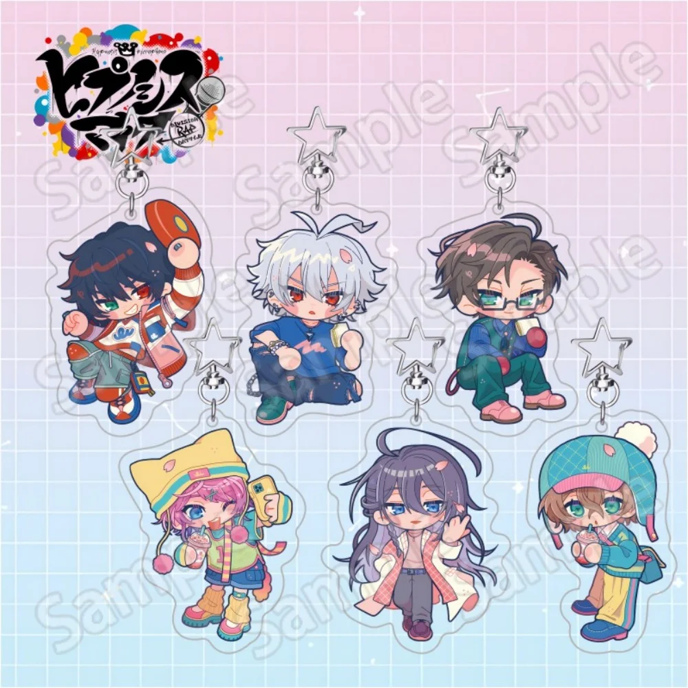 Hypnosis Mic Samatoki Aohitsugi Ichiro Yamada 6cm Acrylic Keychain Star Clasp Pendant Anime Desk Ornament Collectible Fan Gift