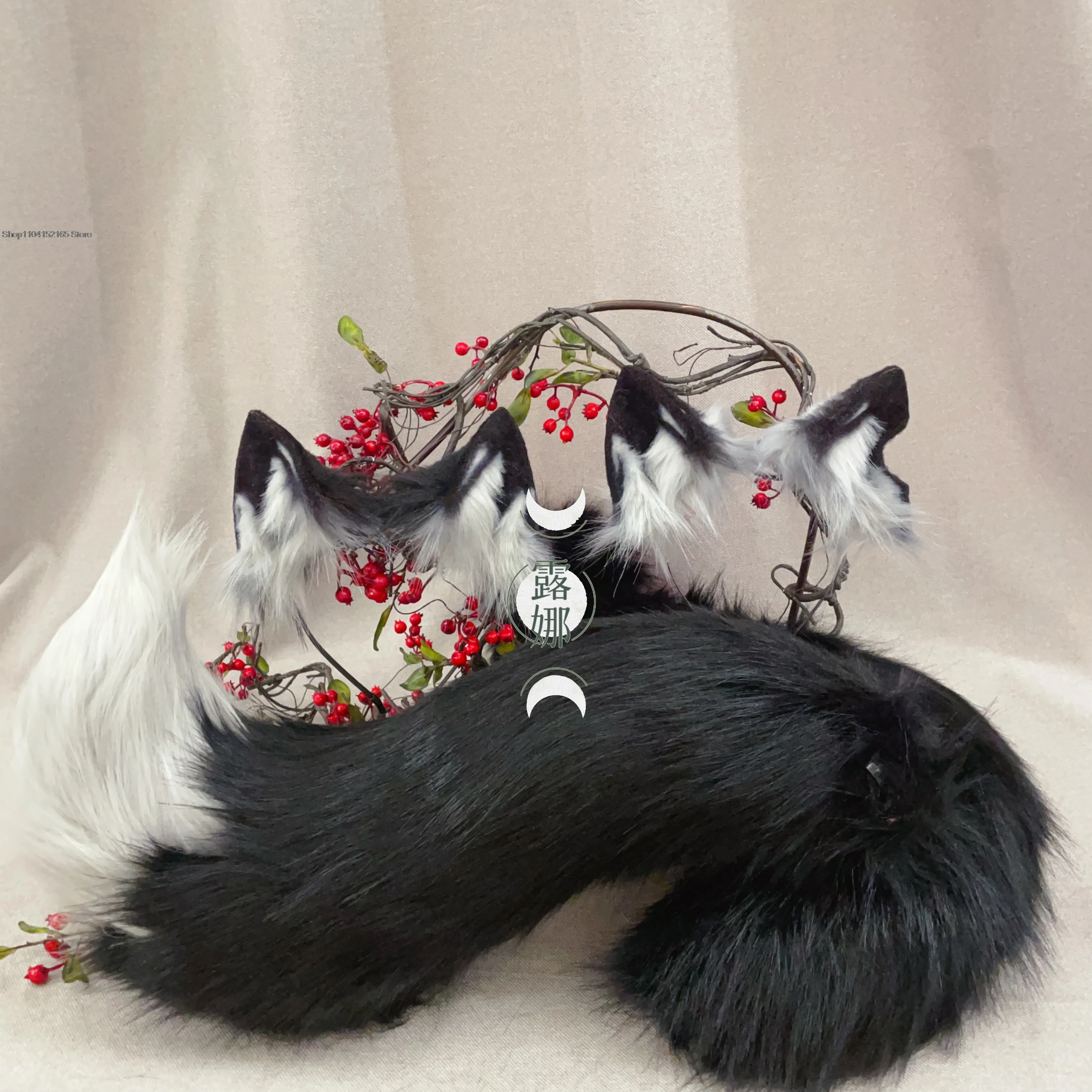 New Hand Made Work Nickes Wilder Judying Hoppses Wolf Wolves Ears Hairhoop Bunny Rabbit Ears Headwear Tail Custom Made