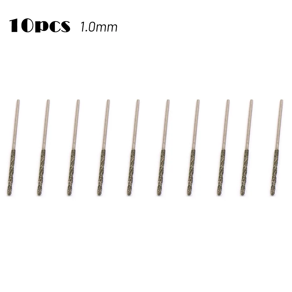 Drilling Drill Bits Polishing Jewelry Set Sivler Spiral With Round Shank For Glass Ceramics 10 Pcs High Quality