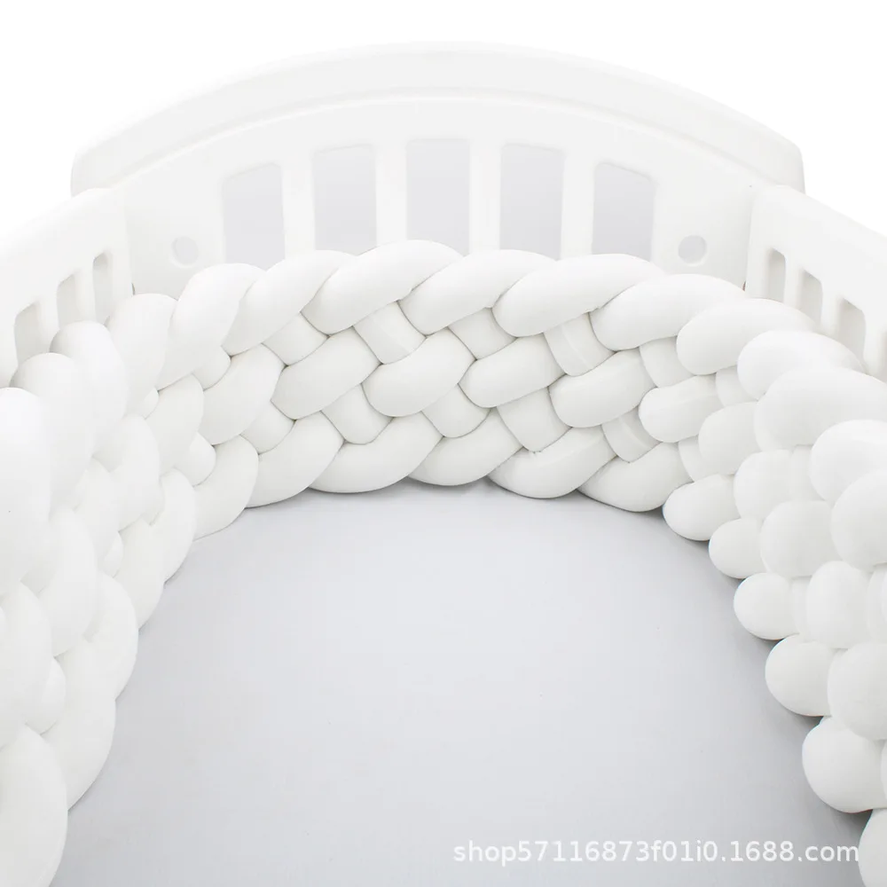 2M/3M/4M 6 Knotted Baby Bumper Bed Braid Knot Pillow Cushion Bumper for Infant Bebe Crib Protector Cot Bumper Room Decor