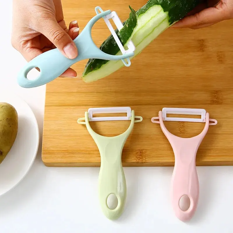 Stainless Steel Fruit Peeler Household Kitchen Tools Plastic Handle Apple Melon Shavingpotato Shaver Paring Knife Kitchen Peeler