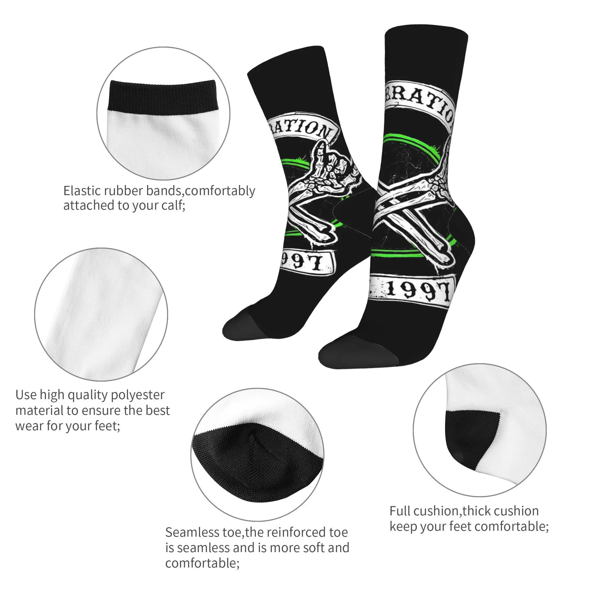 الكبار الرجال الجوارب D-الجيل X جوارب المصارعة الخريف جودة أنيقة الجوارب نمط الجري عدم الانزلاق الجوارب